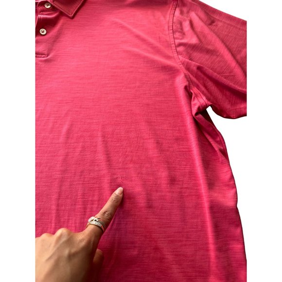 PETER MILLAR FEATHERWEIGHT UPF‎ 50+ Hot Pink Polo Men's 2XL | f2 - Picture 5 of 8